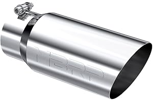 MBRP T5052 Exhaust Tip (5" O.D. Angled Single Walled 4" Inlet 12" Length, T304)