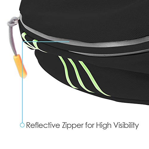 247 Viz Hydration Belt - Fits iPhone 8, X and Similar Phones - with 2 BPA Free Water Bottles and Pouch System - Running Fuel Belt & Runners Reflective Gear for High Visibility (Black)