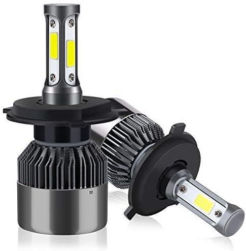 H4/HB2/9003 LED Car Headlight- OUTTUO 8000LM/Set 6000K Cool White Anti-flicker Beam HID or Halogen Head light Replacement
