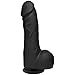 KINK By Doc Johnson The Really Big Dick Dildo - 12 Inches Long and 10.25 Inches Wide - Dual Density ULTRASKYN Dildo with XL Removable Vac-U-Lock Suction Cup - Made In America - Black
