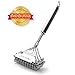 Renook Safe Grill Brush Bristle-Free Stainless- Steel Handle with Effective Scraper. Stainless -Steel Grill Cleaner for Weber Gas/Charcoal Porcelain/Ceramic/Steel etc-18 Inches.
