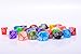 25 Count Assorted Pack of 10 Sided Percentile Dice - Multi Colored Assortment of D100 Polyhedral Dice