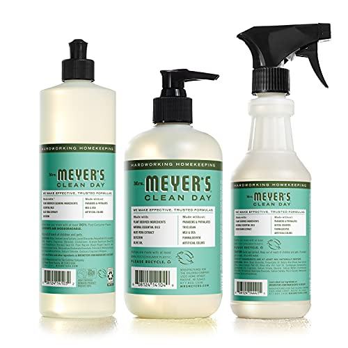 Mrs. Meyer's Kitchen Essentials Set, Includes Hand Soap, Dish Soap