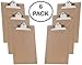 Acrimet Clipboard Letter Size A4 (13” x 9 1/16”) Jumbo Clip (Hardboard) (6 Pack)