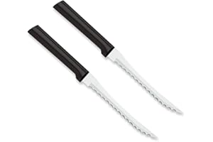 Rada MFG Cutlery Tomato Slicer Knife with Black Handle 2 Pack