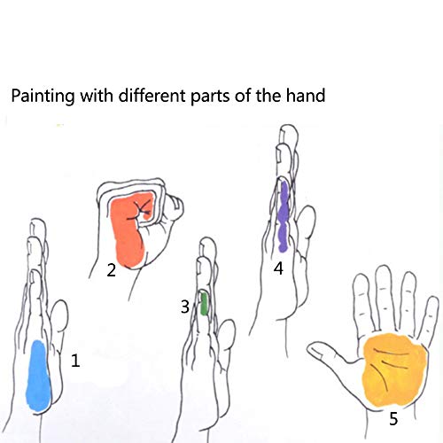 Washable Large Ink Pad DIY Colors for Kids Craft Finger Print Inkpads Rubber Stamps (9 Colors)