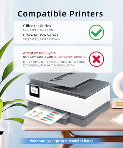 912XL Ink Cartridges Compatible with HP 912XL Cartridges with HP 912 XL | For HP Officejet Pro 8020 8012 8014 8015 8017 Cartridges for HP OfficeJet Pro 8022 8023 8024 8025 AIO (4-Pack)