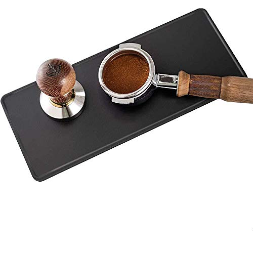 Yolococa Tassenmatte für Kaffee, Espresso, Kaffee, Zubehör, Silikonmatte, Puderpresse, 5 x 12 Zoll, Schwarz – Bild 5