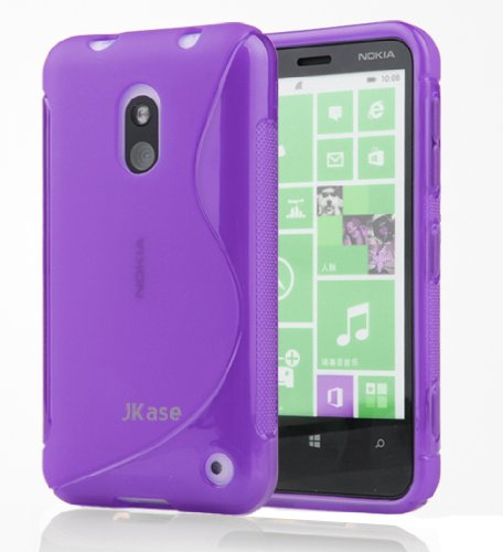 JKase Slim-Fit Streamline Ultra Durable TPU Case for Nokia - Retail Packaging (Nokia Lumia 620, Purple)