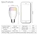 LINGANZH WiFi Smart Bulb, LED RGB Color Changing Smart LED Light Bulb, Dimmable Night Light, No Hub Required - Remotely Control - Timing Function, Work with Alexa and Google Home, E27 6W 1pack