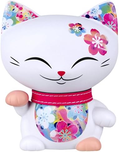 Mani The Lucky Cat White - Red collar 11 cm