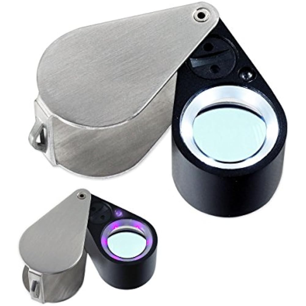 Jewelry Loupes Magnifie Tool Optics LED Glass Triplet Lens Color W