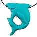 Mommy's Touch Shark Silicone Chew - Gender Neutral Teething Necklace for Children - Oral Sensory Chewy Teether Necklaces for Autistic Chewers - Chewelry for Baby Boys and Girls (Sharky)