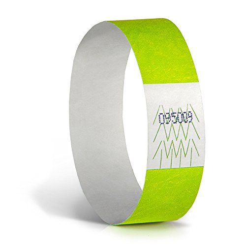 Concept wristbands: tyvek wristband, 3/4", lemon l…