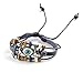 LNKRE JEWELRY Charm Evil Eye Multi-Strand Braided Beads Leather Wrap Bracelet A1