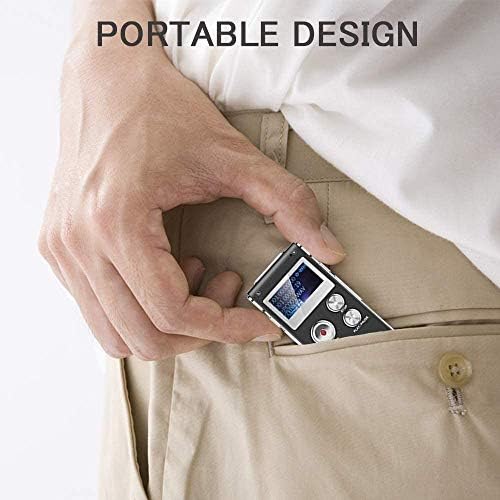 A black Aomago voice recorder with mark and repeat features, priced at $26.99 - $23.99.