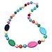 Maberry Baby Silicone Chew Necklace, Rainbow Nursing Chewable Beads Teether for Mom to Wear, Also Autism Sensory Chew Toys - BPA Free