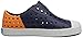 Native Jefferson Block Child Slip On Sneaker (Toddler/Little Kid), Regatta Blue/Shell White/Begonia Orange Block, 6 M US Toddler