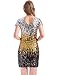 MANER Women's Sequin Glitter Short Sleeve Dress Sexy V Neck Mini Party Club Bodycon Dresses