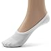 Silky Toes Nylon Mesh Soft Breathable Women's Foot Shoe Liners (9-11, Black/White/Grey (3 Pairs))