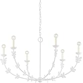 Troy Lighting Florian - 6 Light Chandelier in Whimsical Style-22 Inches Tall and 40 Inches Wide-White Finish -Traditional Ins