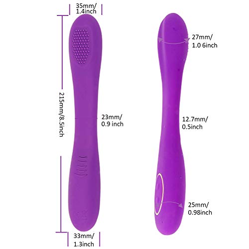 Paarvibrator Vibratoren für Sie mit Stoßfunktion, Sexspielzeug für Paare Vibratoren für Sie Klitoris und G-Punkt 7 Vibrationsfrequenz 100% Wasserdicht Wiederaufladbar, Leise, Lila