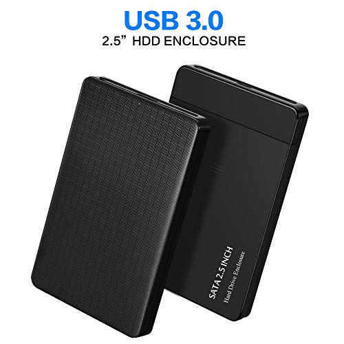 Neeyer 2.5" Hard Drive Enclosure USB 3.0 to SATA III External HDD/SSD Enclosure - Optimized for 9.5mm 7mm 2.5" SSD, Tool Free UASP 2TB