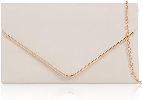 Xardi London New Faux Suede Leather Envelope Women Clutch Designer Ladies Evening Prom Bags