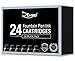 Fountain Pen Ink Refill Cartridges - [BIG VALUE PACK OF 24: Black] - ZenZoi International Standard Size Calligraphy Pens Refilling Cartridge Set, Generic Disposable