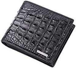 GAVADI Men Crocodile Leather Fashion Luxury Bifold Wallet Handmade Purse Back Skin