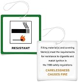 Volila DL7-20 Fire Safety Labels for Furniture with String, 20 Pcs view 5