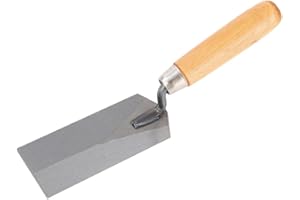 Masonry Margin Trowel, 5 x 2 Inches（12.5 x 5cm）, High-Hardness Steel Blade, Ergonomic Wood Handle (Wood Handle)