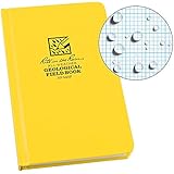 Rite in the Rain Weatherproof Hard Cover Notebook, 4 3/4" x 7 1/2", Yellow Cover, Geological Pattern (No. 540F)