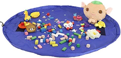 Nylon Toys Pouch for Children Kids Baby Toys Storage Bags large-size Play Mat Portable Toys Organizer - Blue