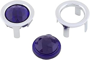 Speedway Motors Blue Dots Tail Light Glass Lenses, Customizable Hot-Rod Style, Chrome-Plated Bezel Fitting, 15/16-Inch Drilled Installation Hole, Sold in Pairs