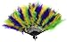 Beistle Mardi Gras Feather Fan