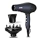 JINRI Hair Dryer for Professional Salon Faster Drying, Hair Blow Dryer with Negative Ion 2 Speed and 3 Heat Setting Ceramic Hair Dryer,DCMotor Blow dryer with Concentrator,ETL Certified (Blue)
