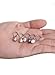 Set of 5 Freshwater Cultured Drop Dangle Pearl Earrings White,Grey,Peach,Pink,Peacock Pearl Earrings with Stainless Steel Leverback (7-8mm)