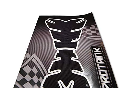 MOTORCYCLE TANK PROTECTOR PAD GENERIC CARBON - UNIVERSAL - WITH KEYCHAIN