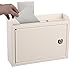 Adir Suggestion Box with Slot and Lock - Money Drop Box with Lock, Cash Dropbox - 9.8x7.5x3.4 Inches Wall Mount Donation Box - Metal Deposit Box in White