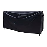 Sunnydaze Firewood Log Rack Cover, Outdoor Waterproof Heavy Duty Wood Cover, Black, 8 Foot