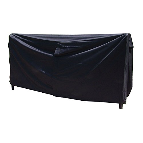 Sunnydaze Firewood Log Rack Cover, Outdoor Waterproof Heavy Duty Wood Cover, Black, 8 Foot