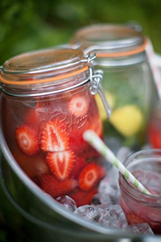 4 Le Parfait Super Jars - Wide Mouth French Glass Preserving Jars - Zero Waste Packaging (4, 500ml - 16oz - Pint) - Thumbnail 4