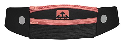 NATHAN Sports NS4808-0247-00 5k Running Fitness Belt, Black/Coral, One Size