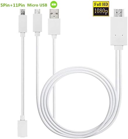 Micro USB to HDMI, MHL to HDMI, Micro USB to HDMI Converter for Android Smart Phones & Tablets with MHL Function 1080p Plug & Play