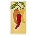 All-Clad Textiles 100-percent Cotton Fiber Reactive Chili Pepper Print Kitchen Towel, 17-inch x 30-inch, Butter Yellow
