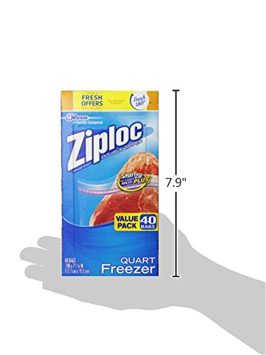 Ziploc Freezer Bags, Quart Size - Image 9