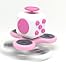 Fidget Cube + Fidget Hand Spinner 3 PC Set Pink White Combo Bulk Multiple Tri-Spinner EDC Stress Desk Classroom Fidgeting Brain Focus Desk Toy Reliever Autism Kids Adults Relax 2 Spinners