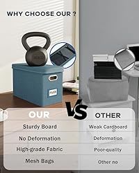 Oterri File Organizer Box with Lid, Hanging Filing