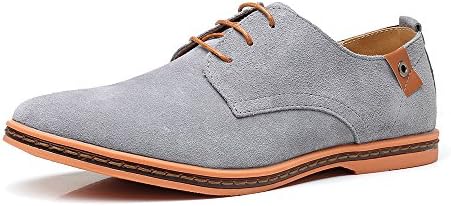 XIANV Men's Classic Suede Oxford Dress Shoes Lace Up Oxfords Shoes Men Business Casual Shoes